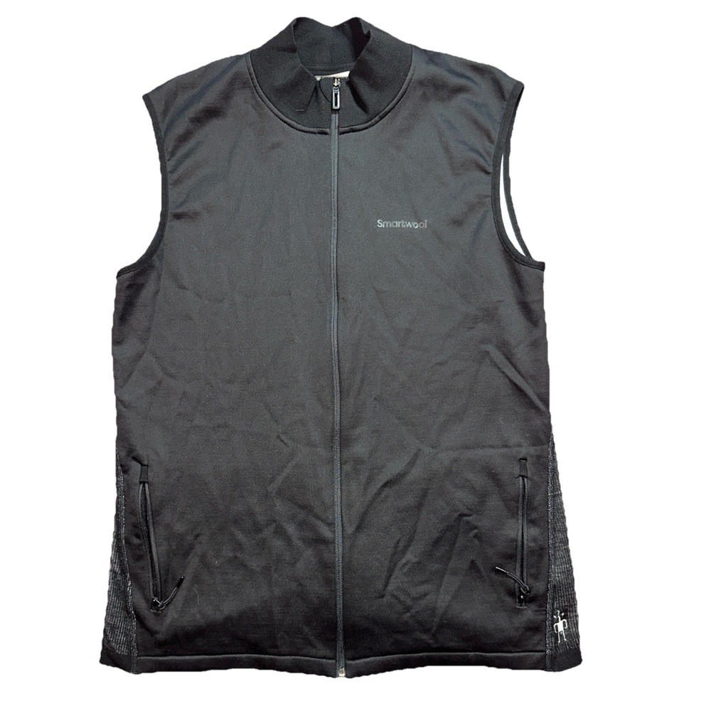 Smartwool Intraknit 200 Men's Large Black Zip Up Vest